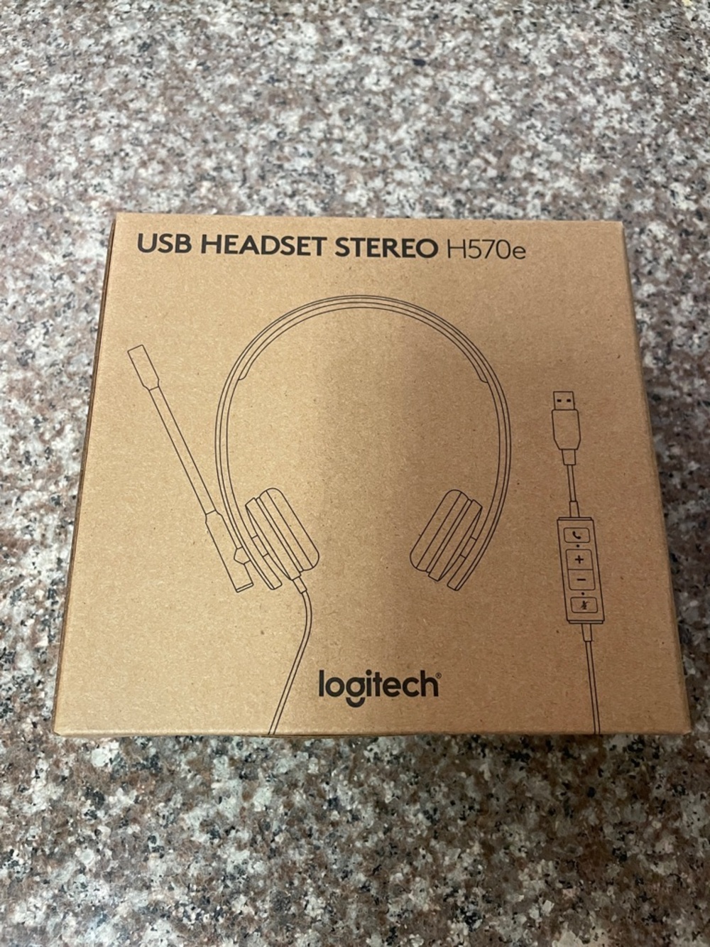Logitech USB Headset Stereo H570e - Brown